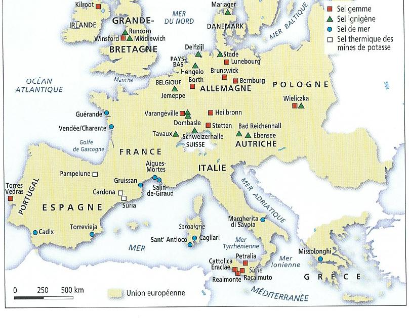 Les mines de sel en France et en Europe